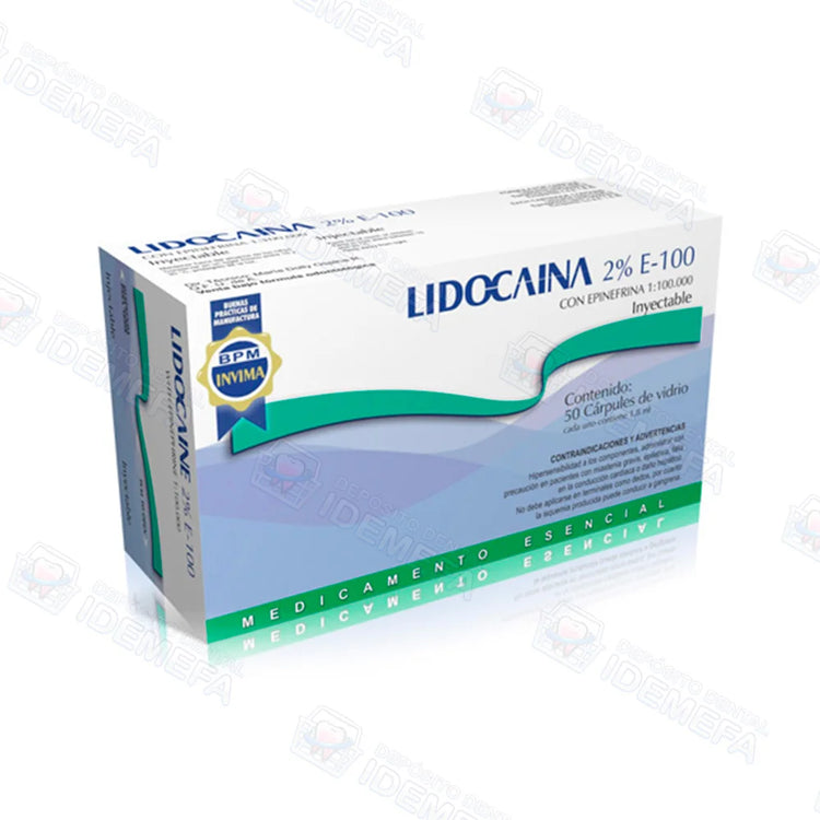 Anestesia Lidocaína 2% E-100 con Epinefrina
