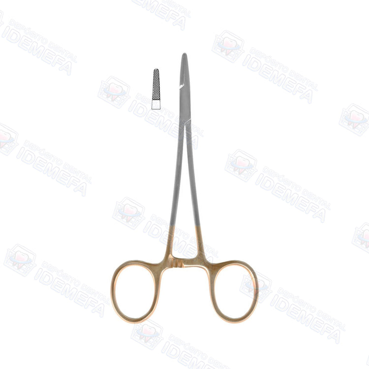 Porta agujas Baumgartner de acero inoxidable