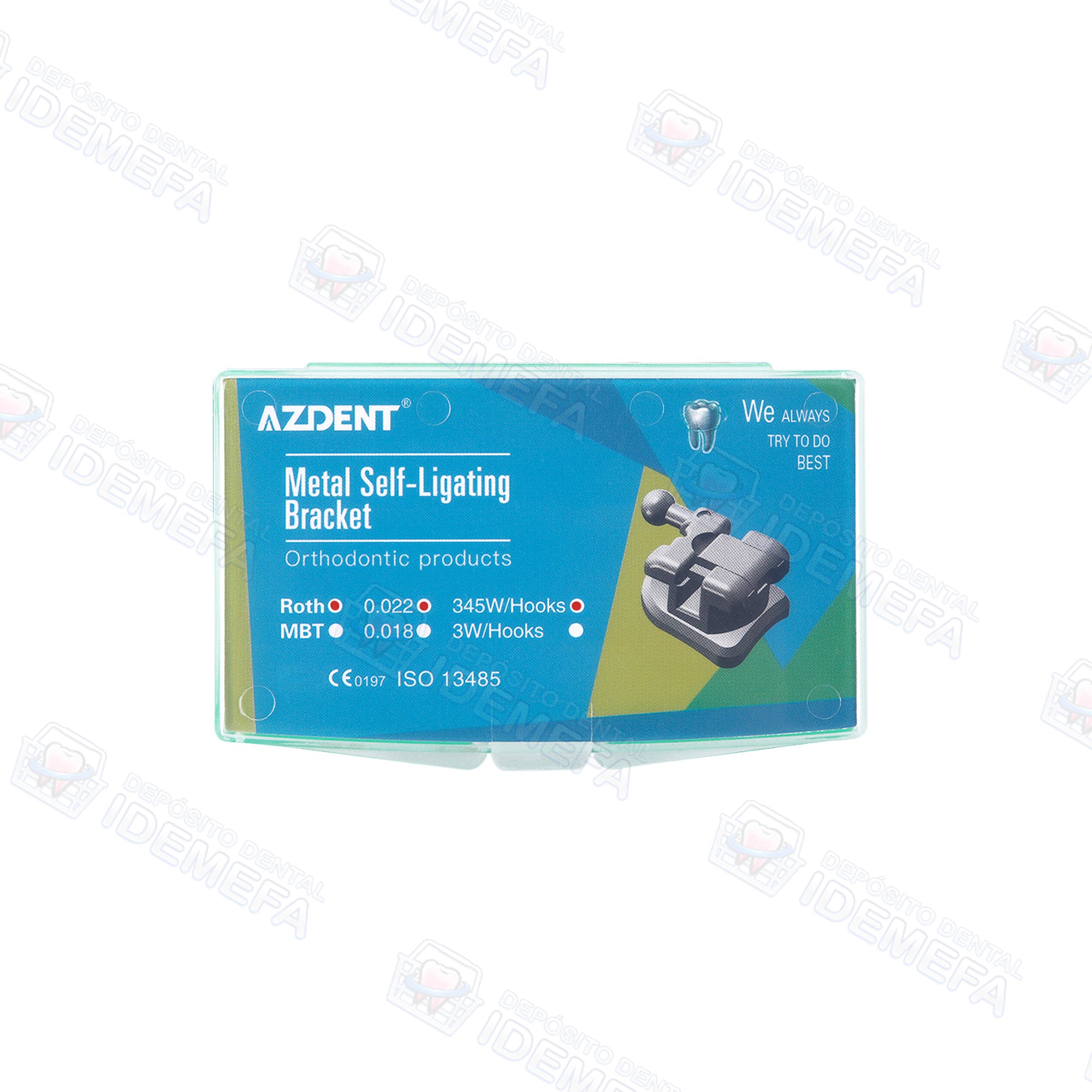 AZDENT Brackets de Ortodoncia Dental Standard Roth MBT 022/018 Ganchos 3/345 AZDENT Brackets de Ortodoncia Dental Standard Roth MBT 022/018 Ganchos 3/345