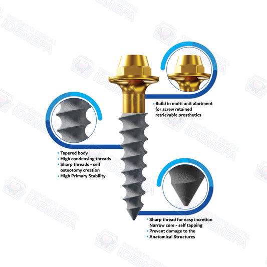 Implante Monofásico Compresivo Multi-Unit (Compressive Multi Unit) - BioLine®