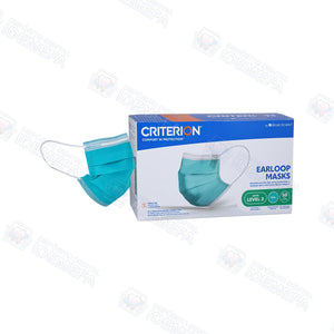 Mascarillas Criterion™ Earloop - Verde Azulado (Teal) / Caja de 50 unidades.