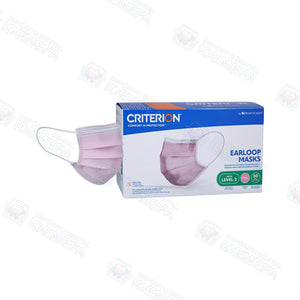 Mascarillas Criterion™ Earloop - Rosado / Caja de 50 unidades.