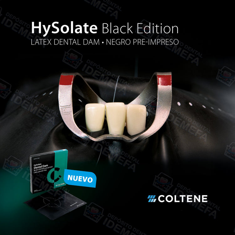 HySolate [Black Edition] Dique de goma con látex sin polvo con preimpresión