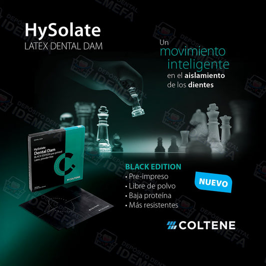 HySolate [Black Edition] Dique de goma con látex sin polvo con preimpresión